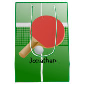 Ping Pong Table Tennis Design Medium Cadeauzakje (Achterkant)
