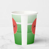 Ping Pong Table Tennis Design Paper Cups Papieren Bekers (Links)