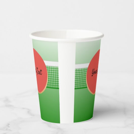 Ping Pong Table Tennis Design Paper Cups Papieren Bekers (Links)