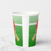 Ping Pong Table Tennis Design Paper Cups Papieren Bekers (Rechts)