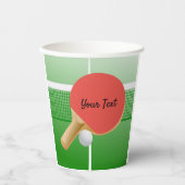 Ping Pong Table Tennis Design Paper Cups Papieren Bekers (Voorkant)