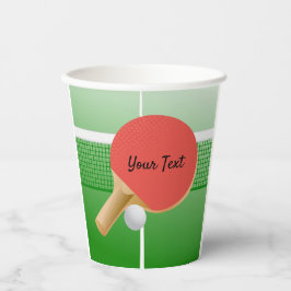 Ping Pong Table Tennis Design Paper Cups Papieren Bekers