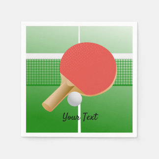 Ping Pong Table Tennis Design Paper Napkins Servet