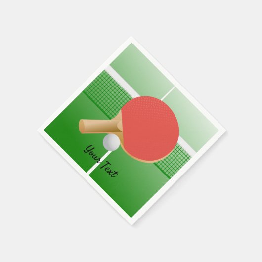 Ping Pong Table Tennis Design Paper Napkins Servet (Hoek)