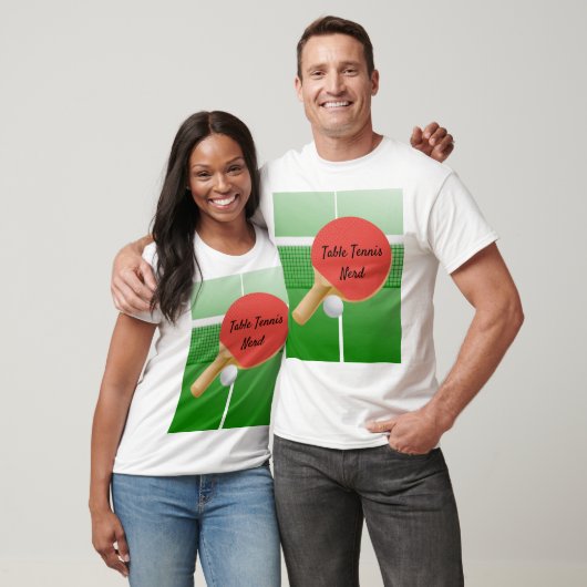 Ping Pong Table Tennis Design T-Shirt (Unisex)