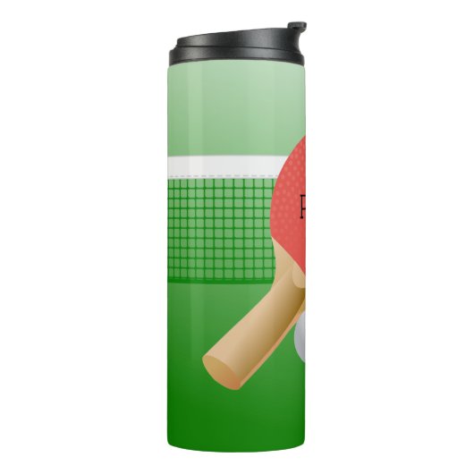 Ping Pong Table Tennis Design Thermosbeker (Gedraaid links)