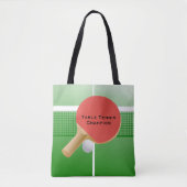 Ping Pong Table Tennis Design Tote Bag (Voorkant)