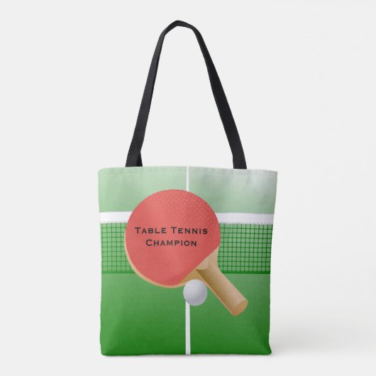 Ping Pong Table Tennis Design Tote Bag (Achterkant)