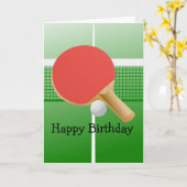 Ping Pong Table Tennis Design Wenskaart Kaart (Gele Bloem)