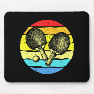Ping Pong Table Tennis Lovers Retro Muismat