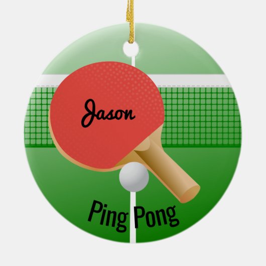 Ping Pong Table Tennis Ornament (Achterkant)