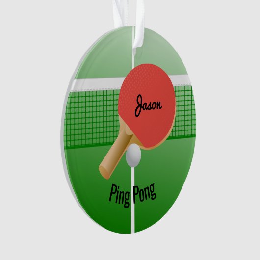 Ping Pong Table Tennis Ornament (voorkant)
