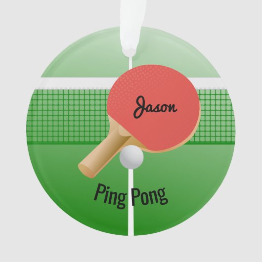 Ping Pong Table Tennis Ornament (voorkant)