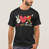 Ping Pong Table Tennis Peace Love Ping Pong Paddle T-shirt (Voorkant)