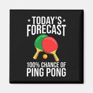 Ping Pong Table Tennis Player Balls Paddle Game Magneet