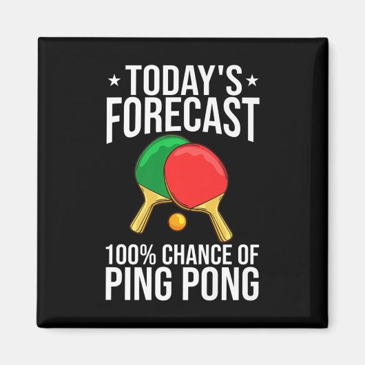 Ping Pong Table Tennis Player Balls Paddle Game Magneet (Voorkant)