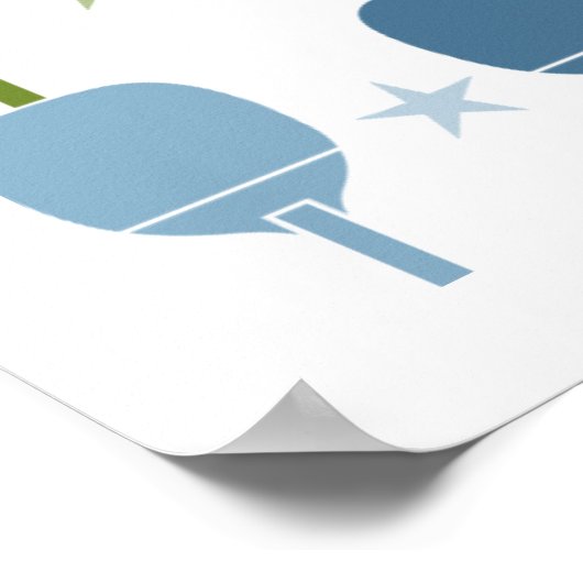 Ping Pong Table Tennis Poster (Hoek)