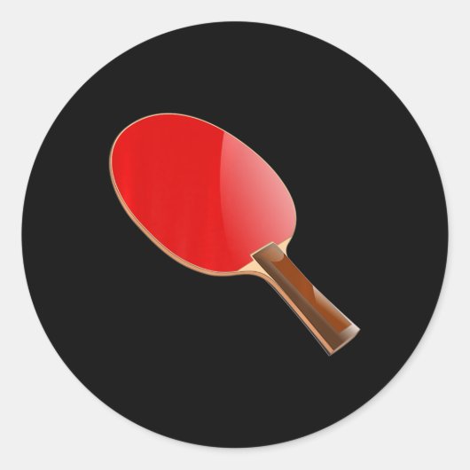 Ping Pong Table Tennis Ronde Sticker (Voorkant)
