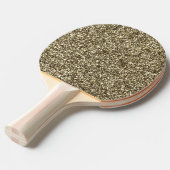 Ping Pong Table Tennis Silver Gold Glitter Paddle Tafeltennisbatje (Voorkant Gekanteld)
