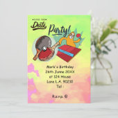 Ping Pong Table Tennis slotefeest grappig Kaart (Staand voorkant)