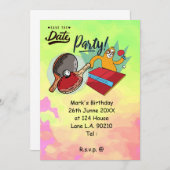 Ping Pong Table Tennis slotefeest grappig Kaart (Voorkant / Achterkant)