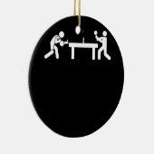 Ping Pong Table Tennis Stick Figures Pingpong Keramisch Ornament (Rechts)