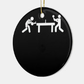 Ping Pong Table Tennis Stick Figures Pingpong Keramisch Ornament (Links)