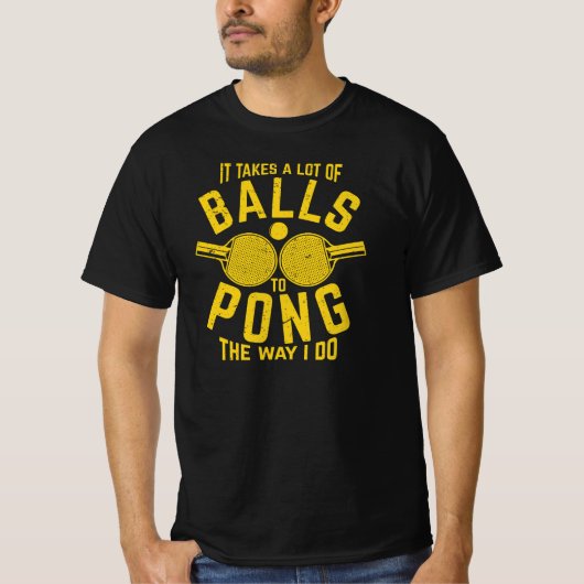 Ping pong, table tennis t-shirt (Voorkant)