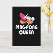 Ping Pong Table Tennis Women Player Kaart (Gele Bloem)