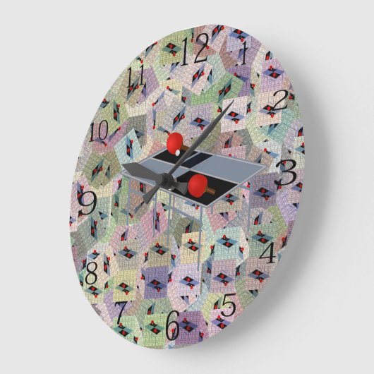 Ping Pong Tables, Large Wall Clock Grote Klok (Hoek)