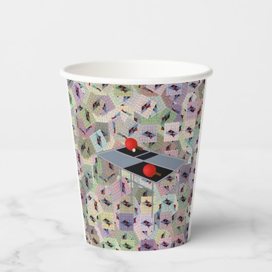 Ping Pong Tables Papieren Bekers (Achterkant)