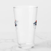 Ping pong tafel met vleermuizen en bal, glas (Links)