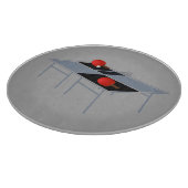 Ping pong tafel met vleermuizen en bal, snijplank (Hoek)