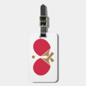 Ping Pong tafel tennis Bagagelabel (Voorkant verticaal)