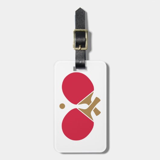 Ping Pong tafel tennis Bagagelabel (Voorkant verticaal)