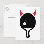 Ping Pong tafel tennis Devil Briefkaart (Voorkant / Achterkant)