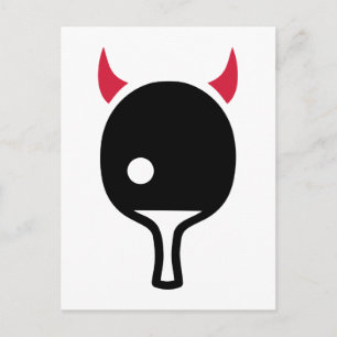 Ping Pong tafel tennis Devil Briefkaart