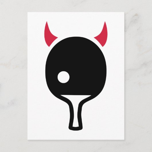 Ping Pong tafel tennis Devil Briefkaart (Voorkant)