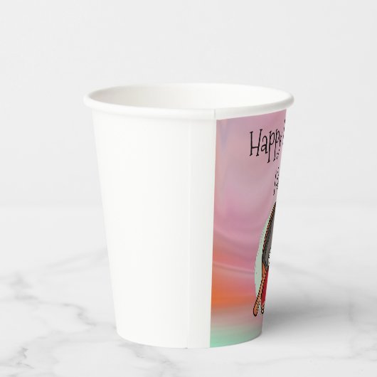 Ping pong tafel Tennis Happy Birthday Papieren Bekers (Rechts)