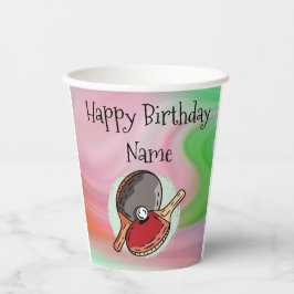 Ping pong tafel Tennis Happy Birthday Papieren Bekers