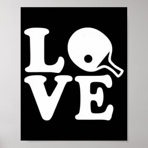 Ping pong tafel tennis love poster