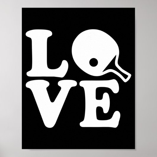Ping pong tafel tennis love poster (Voorkant)