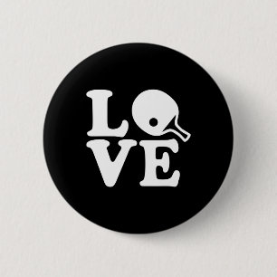 Ping pong tafel tennis love ronde button 5,7 cm