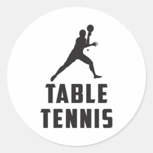 Ping Pong Tafel Tennis Paddle Speler Gift Idee Ronde Sticker