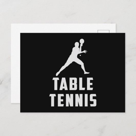 Ping Pong Tafel Tennis Paddle Speler Grappig cadea Briefkaart (Voorkant / Achterkant)