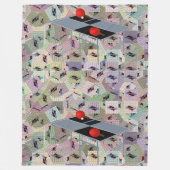 Ping Pong Tafels Abstract Kunstontwerp, Fleece Deken (Voorkant)