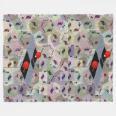 Ping Pong Tafels Abstract Kunstontwerp, Fleece Deken (Voorkant (Horizontaal))