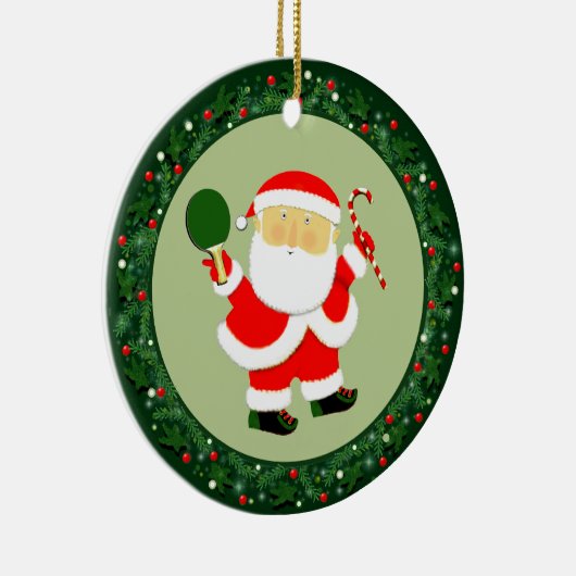 Ping-pong tafeltennis Kerstmis Keramisch Ornament (Rechts)