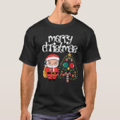 Ping Pong Tafeltennis Kerstmis met de Kerstman T-shirt (Voorkant)