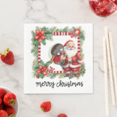 Ping Pong Tafeltennis Kerstthema Servet (Insitu)